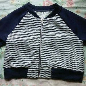 A Navy Blue and White Jacket